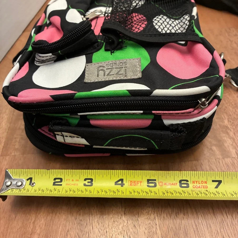 Izzy Scrubs Crossbody Bag Nurse Medical Organizer Polka Dot Adjustable Strap
